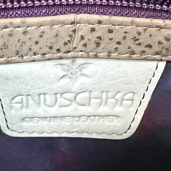 ANUSCHKA Leather Hand Painted Crossbody Bag Purse African Leopard Print - Picture 15 of 16